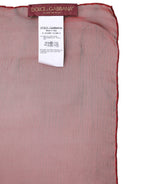 Dolce & Gabbana Red Silk Rectangle Women Wrap Shawl Scarf