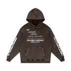 Snow Washed Loose Cotton Hoodie