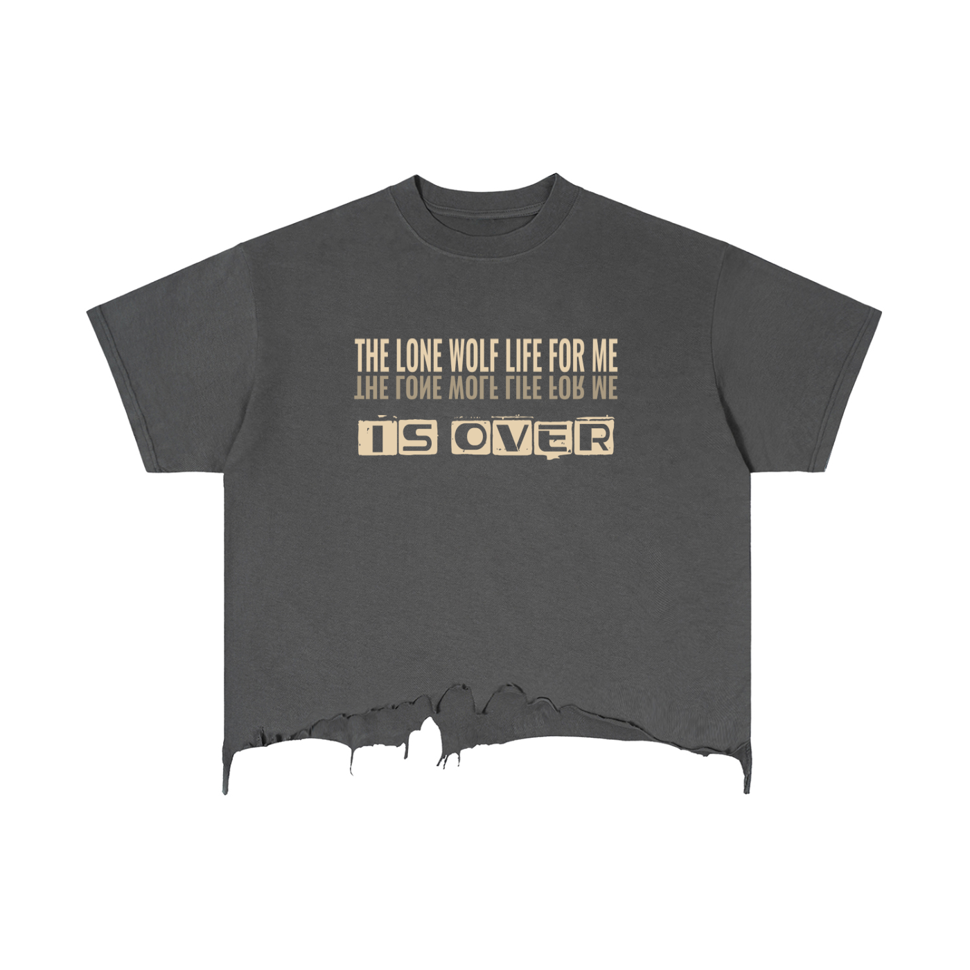 Vintage Wash Boxy Distressed Hem T-Shirt