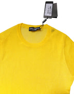Dolce & Gabbana Yellow Polyester Women Pullover Top Sweater