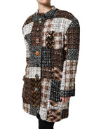 Dolce & Gabbana Multicolor Patchwork Button Down Jacket