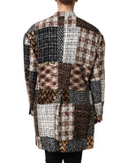 Dolce & Gabbana Multicolor Patchwork Button Down Jacket