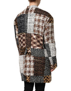 Dolce & Gabbana Multicolor Patchwork Button Down Jacket
