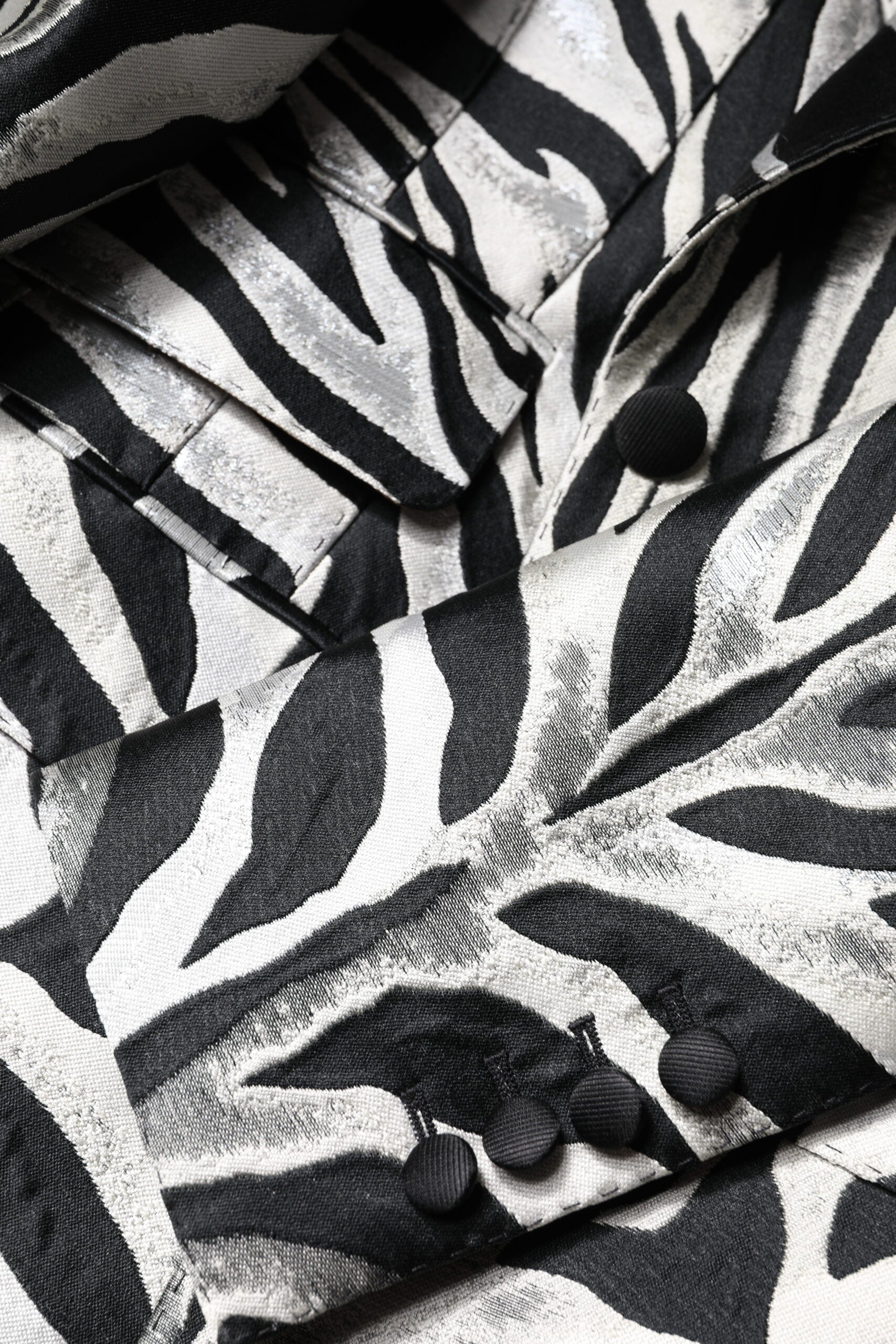 Dolce & Gabbana Black White Polyester Women Blazer Jacket