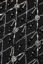 Dolce & Gabbana Black Cashmere Embellished Long Sleeves Top