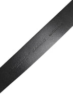 Dolce & Gabbana Black Classic Leather Metal Buckle Belt