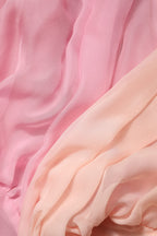 Dolce & Gabbana Pink Plunging V-neck Long Sleeves Blouse Top