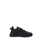 Fendi Black Calf Leather Bos Taurus Athletic Sneakers