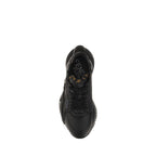 Fendi Black Calf Leather Bos Taurus Athletic Sneakers
