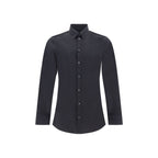 Dolce & Gabbana Black Elastane Dress Shirt