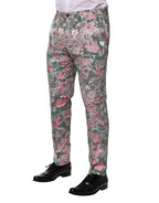 Dolce & Gabbana Multicolor Floral Jacquard Pants