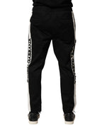Dolce & Gabbana Black Cotton Mid Waist Jogger Pants