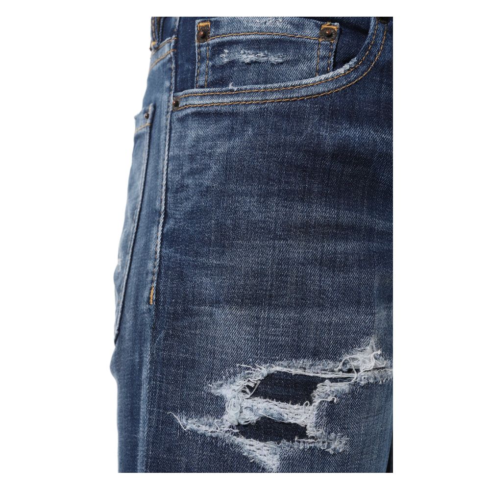 Dsquared² Blue Cotton Men Slim Jean