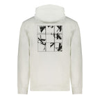 Calvin Klein White Cotton Men Sweater with Hood