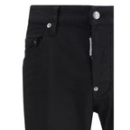 Dsquared² Black Cotton Straight-Leg Jeans