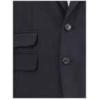 Dsquared² Black Fleece Wool Two-Piece Suit