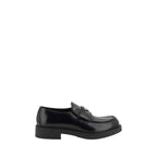 Prada Black Rubber Platform Loafers