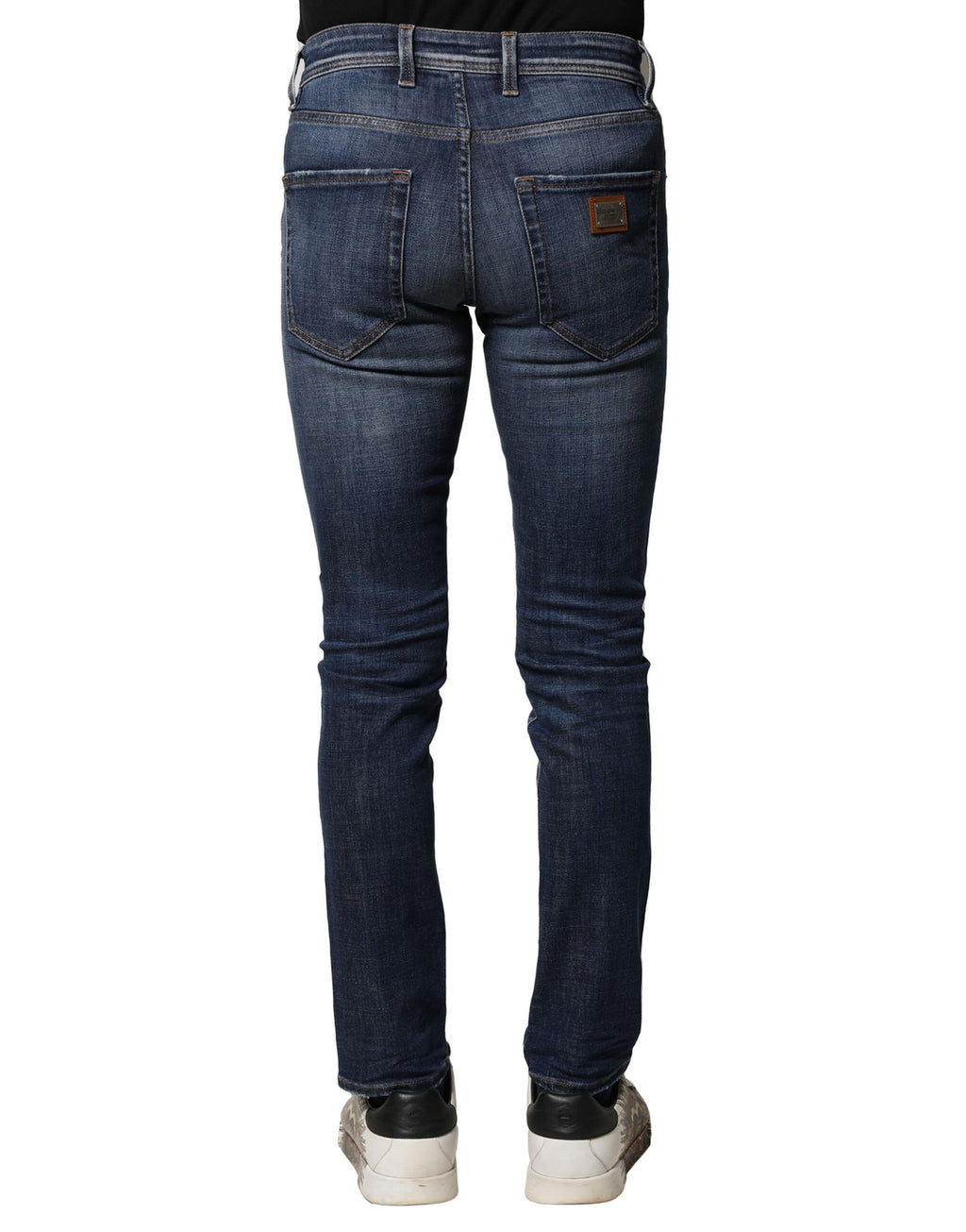 Authentic Designer Authentic Designer Dolce & Gabbana Blue Washed Cotton Slim Fit Men Denim Jeans