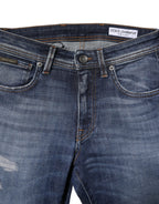 Authentic Designer Authentic Designer Dolce & Gabbana Blue Washed Cotton Slim Fit Men Denim Jeans