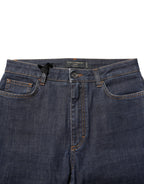 Dolce & Gabbana Blue Queen Patch AUDREY Mid Waist Denim Jeans