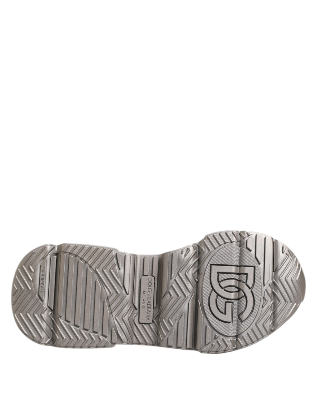 Dolce & Gabbana Silver DAYMASTER Leather Men Sneakers Shoes