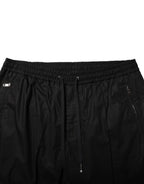 Dolce & Gabbana Black Cotton Logo Tape Men Jogger Pants