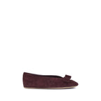 Ferragamo Bordeaux Goatskin Ballet Flats