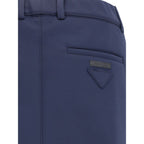 Prada Blue Polyester Casual Pants