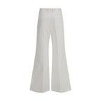 Chloé White Cotton Flared Pants