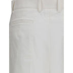 Chloé White Cotton Flared Pants