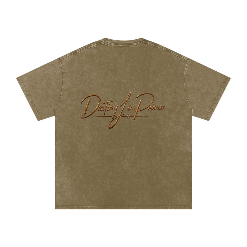 Snow Washed Oversized Cotton T-Shirt