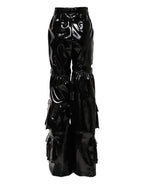 Dolce & Gabbana Black High Waist Cargo Bootcut Pants