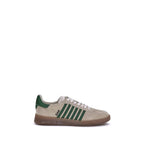 Dsquared² Green Calf Leather Bos Taurus Low Top Sneakers