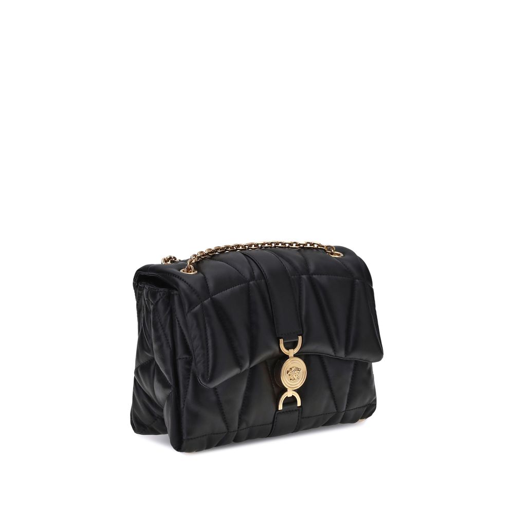 Versace Black Calf Leather Bos Taurus Shoulder Bag