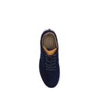 Tod's Blue Calf Leather Bos Taurus Low Top Sneakers
