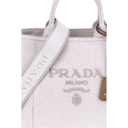 Prada Cream Cotton Shoulder Bag