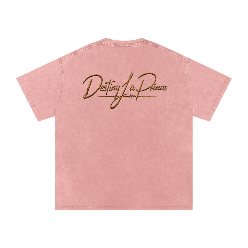 Snow Washed Oversized Cotton T-Shirt