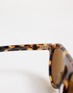 Dolce & Gabbana Brown Acetate Round Leopard Print Eyewear Sunglasses