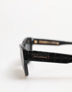 Dolce & Gabbana Black Leather Frame DG4177 Tinted Lens Sunglasses