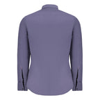 Hugo Boss Blue Cotton Men Shirt