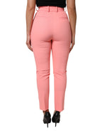 Dolce & Gabbana Pink High Waist Dress Tapered Pants