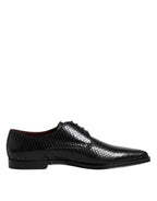 Dolce & Gabbana Black Leather Lace Up Dress Men Derby Shoes