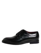 Dolce & Gabbana Black Calf Leather Lace Up Dress Derby Shoes