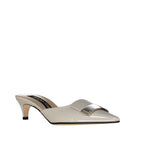 Sergio Rossi Beige Calfskin Mules