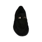 Giuseppe Zanotti Black Calfskin Slip-On Loafers
