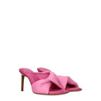 Jacquemus Pink Leather Stiletto Heel Sandals