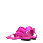 The Attico Pink Satin Flat Sandals