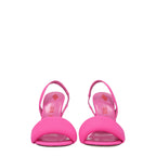 The Attico Pink Fabric Stiletto Heel Sandals