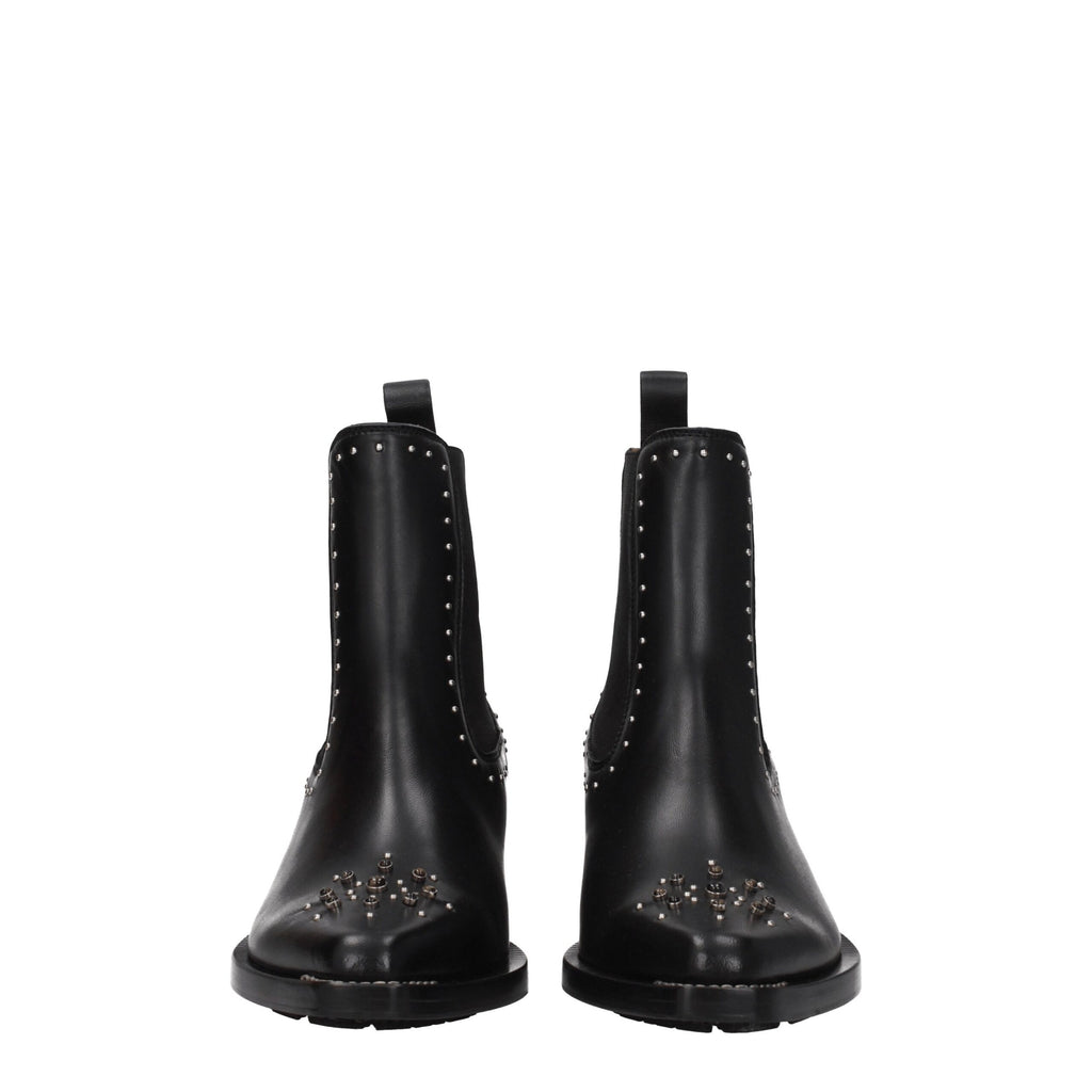 Chloé Black Leather Ankle Boots