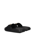 Versace Black Leather Slippers